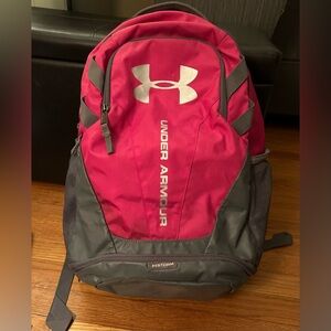 Used Women’s/Girl’s Pink and Grey Under Armour backpack